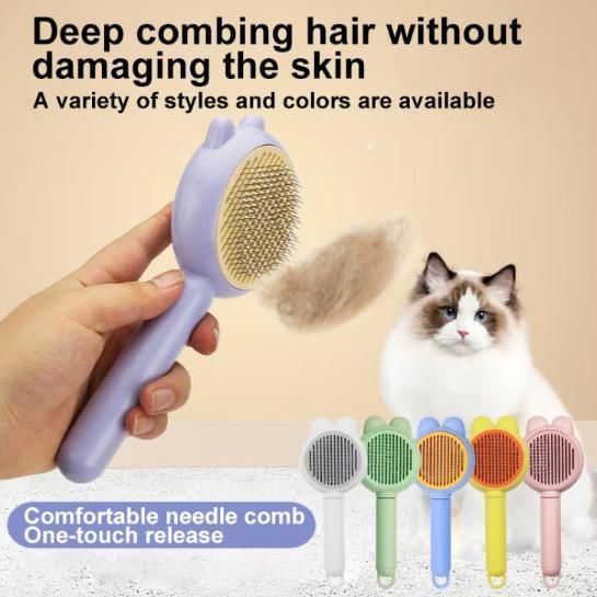 Rabbit-Ear Style Grooming Comb For Pet