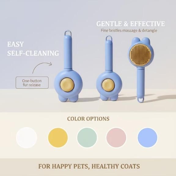 Rabbit-Ear Style Grooming Comb For Pet